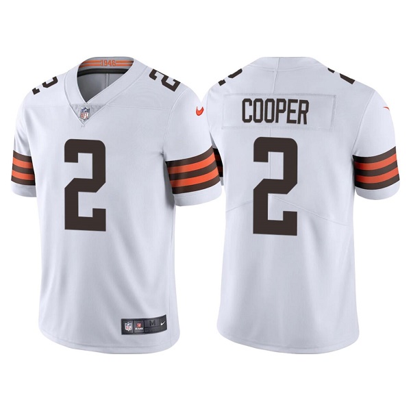 Youth Cleveland Browns #2 Amari Cooper White Vapor Untouchable Limited Stitched Jersey